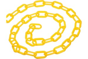 PATIKIL 16ft Plastic Barrier Chain, Safety Barrier Chain Plastic Chain Links Crowd Control Barrier for Fence Gate Garden Cons