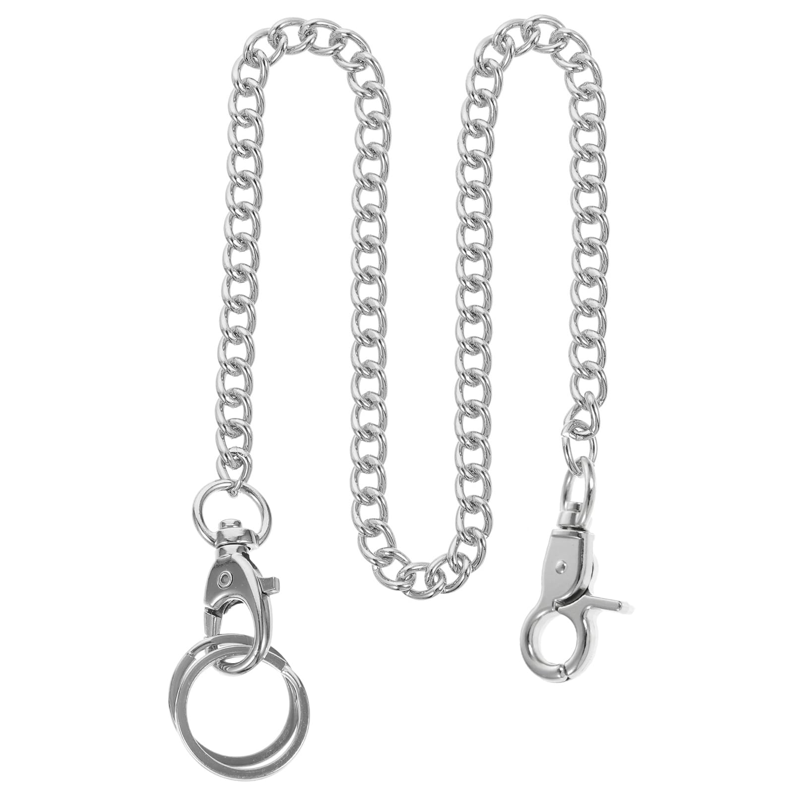 Hemobllo T Bar Pocket Watch Chain Vest Chain Watch Chain Link for Clothes Handbag Silver