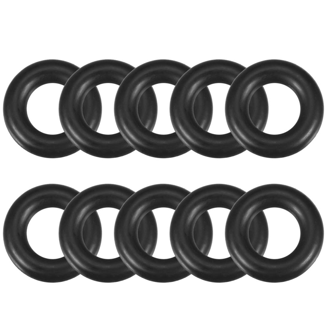 Uxcell Fluorine Rubber O Rings, 4.5mm OD, 1.5mm Inner Diameter, 1.5mm Width, Seal Gasket Black