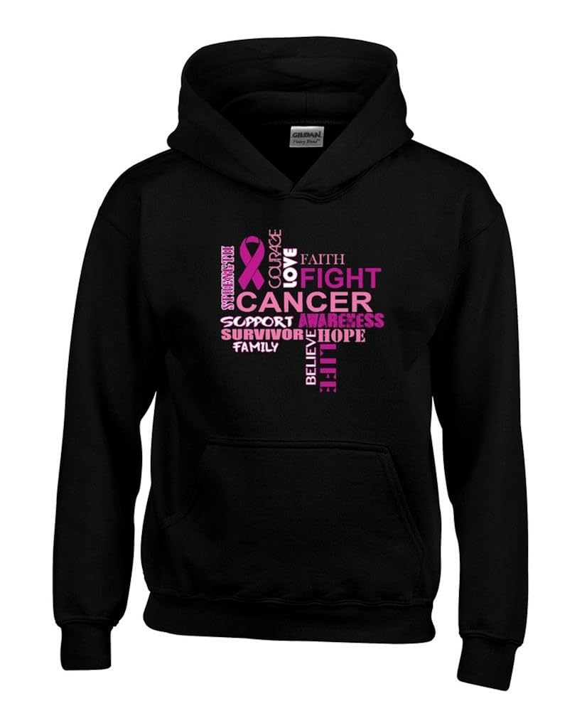 Shop4Ever Breast Cancer Support Hoodies Cancer Awareness Sweatshirts at