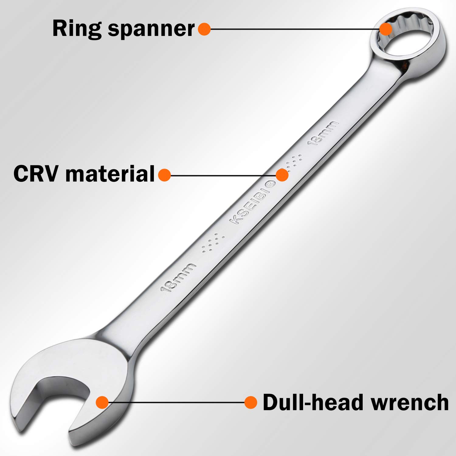 Chrome Vanadium Steel Wrenches Kit with Storage Keeper SAE & Metric