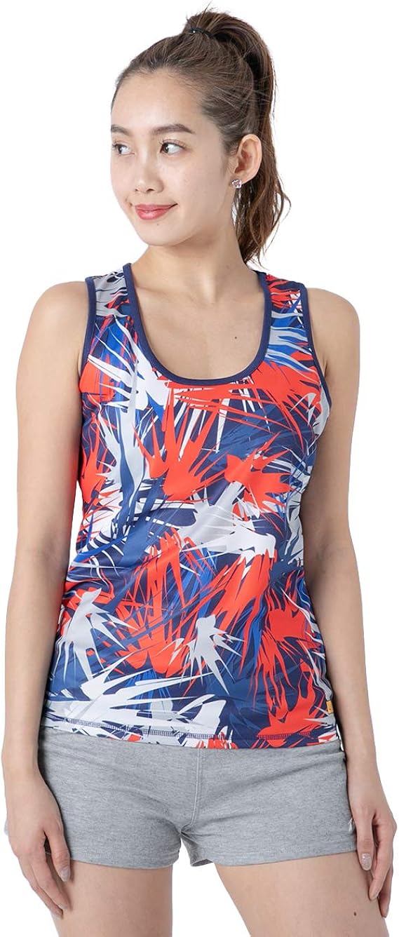 Amazon ラウドマウス Loudmouth 日本正規品 レディース 半袖 シャツ ミックス 柄 総柄 タンクトップ ファッション プリント フィットネス トレーニング シャツ 通販
