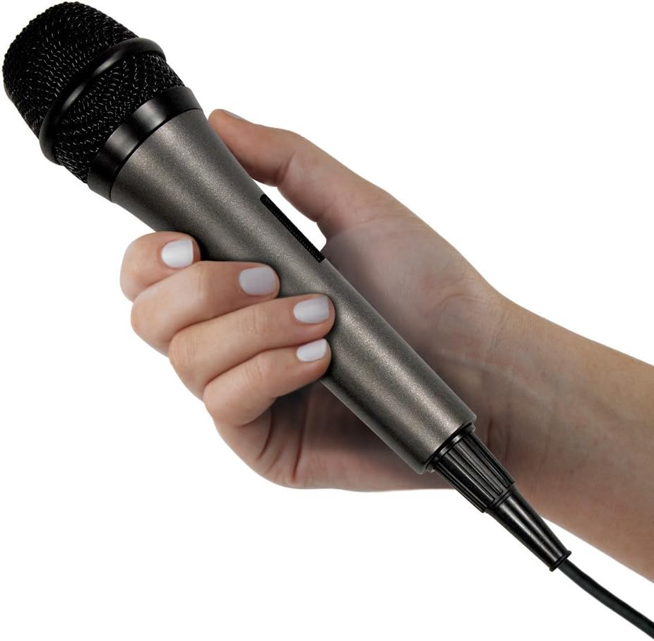 Singing Machine SMM-205 Unidirectional Dynamic Microphone with 10 Ft. Cord,Black: Musical Instruments