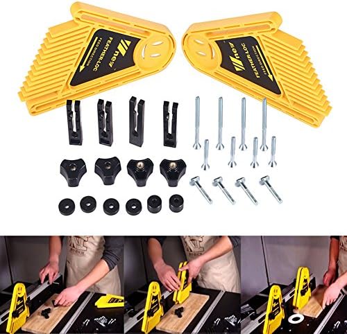 Woodworking Feather Loc Board Set Multi-purpose Double Featherboards Miter Gauge Slot Woodwork for Router Tables and Table or Band Saws 1 Pair