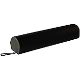 Master Massage 3/4 Round Bolster 6" x 26", Black