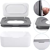Yoosso Wipes Dispenser Case Grey Baby Wet Box Tissue Storage with Lid Seal view 5