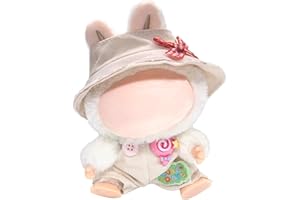 HYINUS Clothes for La bubu, 17cm Clothes Set for La bubu Doll, Hat Clothes Outfits for La bubu, Stylish Adorable Dolls Clothes Accessories (NO Doll Included) (Cute Day)
