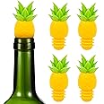 4Pcs Wine Stoppers for Wine Bottles - Pineapple Wine Stopper Wine Bottle Caps Reusable Wine Bottle Stopper Silicone Wine Stop