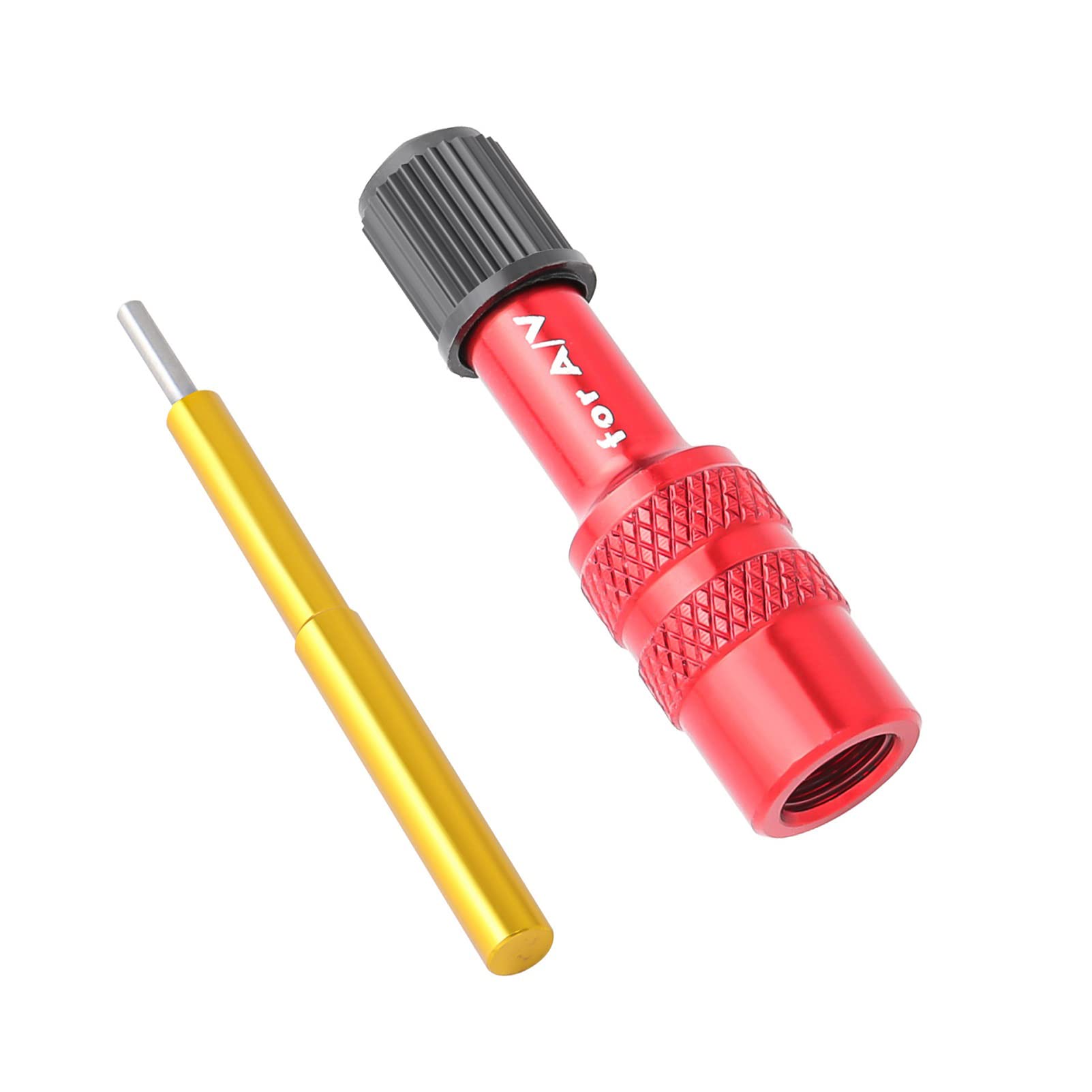 Yundxi Bike Front Fork Valve Adapter Bicycle Air Fork Inflatable Valve Adaptor Bicycle Suspension Fork Bicycle Accessories for MTB (Red)