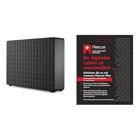 Seagate Expansion Desktop SRS Bundle, 2TB, STEB2000200, externe Desktop Festplatte inkl. 2 Jahre Datenrettungsplan; USB 3.0, 