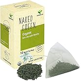 MAEDA-EN NAKED GREEN Organic Sen-cha with Matcha 12 Tea Bags Hot or Cold Drink Green Tea Japanese Origin Individually Wrapped Teabags 08201 1pk
