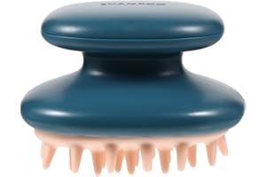 TEHAUX Silicone Scalp Massager Shampoo Brush Handheld Hair Scalp Scrubber for Wet and Dry Use in Shower