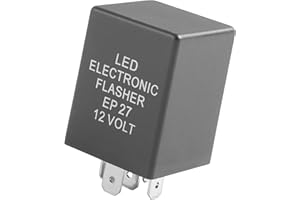 SCUARI Car Relay,Automotive EP27 LED Flasher Relay,Turn Signal Relays,Car Accessories,Hyper Flash Relays,Electronic Flasher Indicator for Fix Hazard Warn Hyper Blinker,Fit for Most Cars,SUVs,Trucks