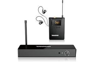 TNP PRODUCTS Takstar WPM-300 UHF Wireless in Ear Monitor System - Ideal in Ear Monitor System for Bands, Musicians, and More with 10 Channels, LED Display, and 50m Transmission Distance