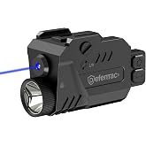 Defentac 800 Lumens Pistol Light Laser Combo with Strobe and Momentary | Magnetic Rechargeable, Blue Lazer, Fits Compact &amp; Full-size Picatinny &amp; GL Rails, Not Fit Subcompact-size Slim Pistol Rails