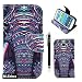 Galaxy S3 Case, M-Zebra Printed Series Light Color Design PU Leather Stand Wallet Type Magnet Design Flip Case Cover For Samsung Galaxy S3 i9300, with Screen Protectors+Stylus+Cleaning Cloth (Elephant 1)