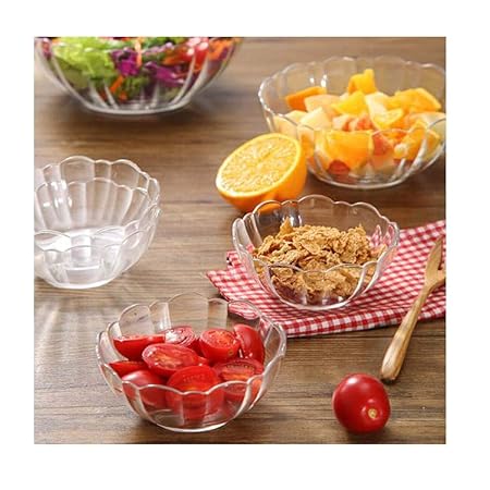 YXIAOn Ensaladera Recipiente de vidrio Recipiente de frutas ...