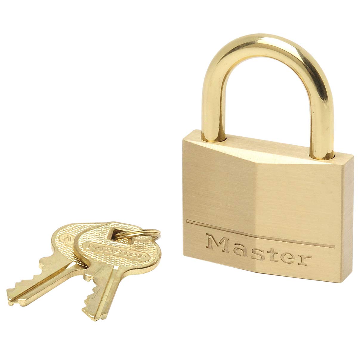 Master Lock 655EURD Key Padlock with Brass Body and Shackle, Gold, 6,8 x 5,5 x 1,4 cm