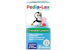 Pedia-Lax Laxative Chewable Tablets for Kids, Ages 2-11, Watermelon Flavor, 30 CT