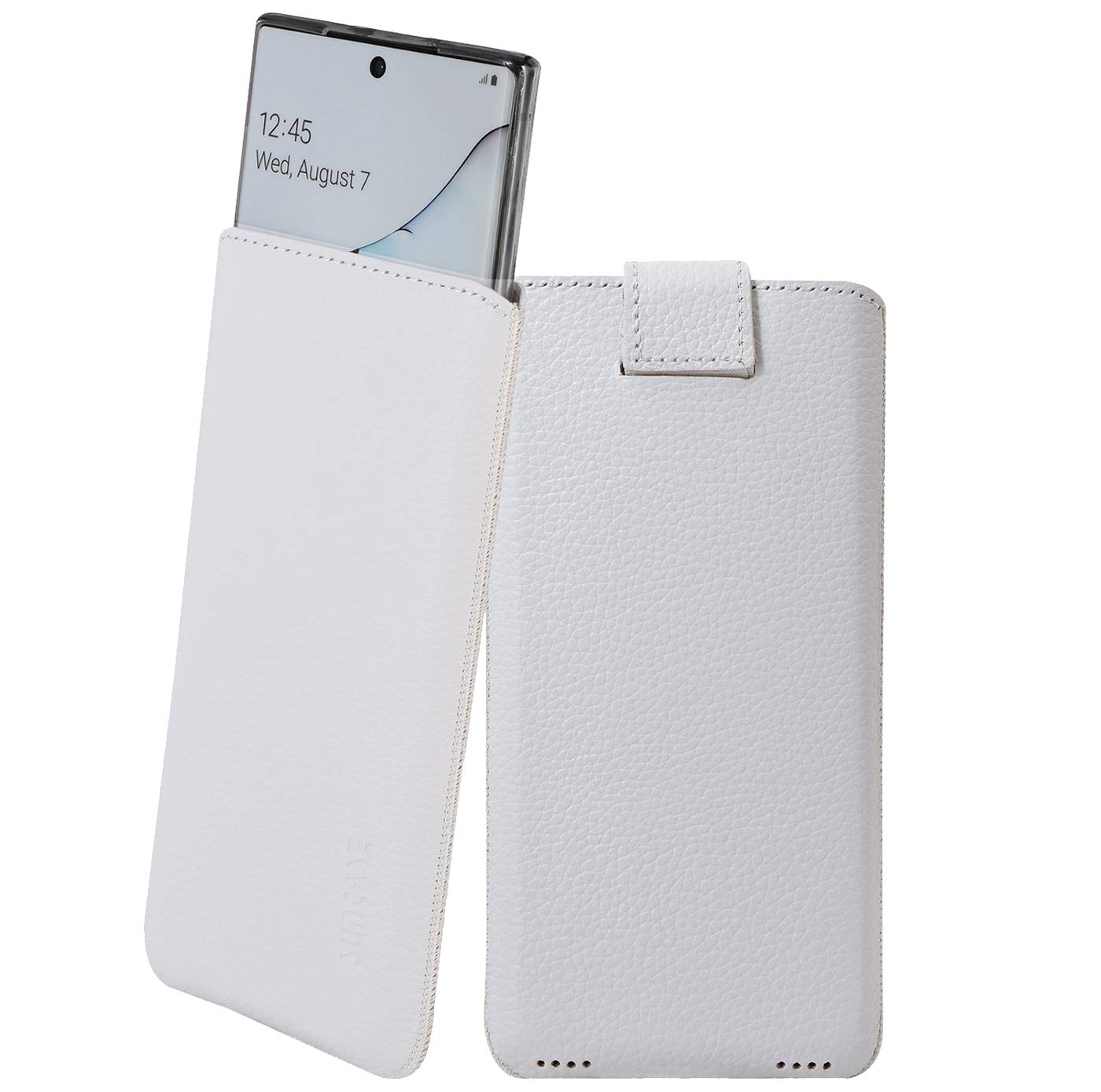 Suncase ® Mobile Phone Case Compatible with Samsung Galaxy Note 10 with Additional Case/Shell/Bumper/Silicone with Pull Tab Function/Leather Protective Case