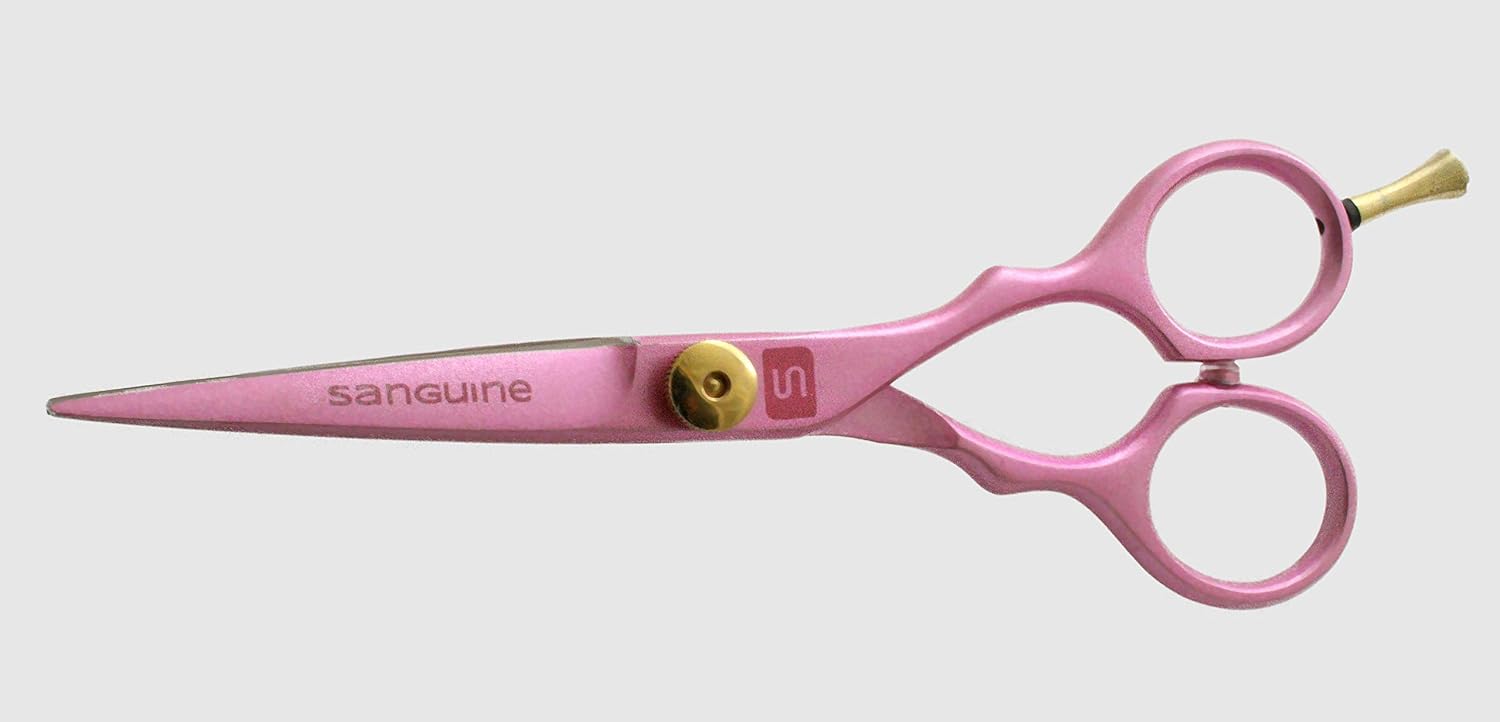 Sanguine Pink Hair Scissors, Hairdressing Scissors for All Types of Hair, Presentation Case - Image 3
