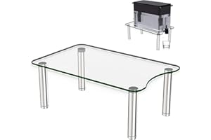 MAYJOY Water Dispenser Stand, Clear Tempered Glass, Compatible With Brita & ZeroWater Pitchers, Perfect for Iced Beverage Dis