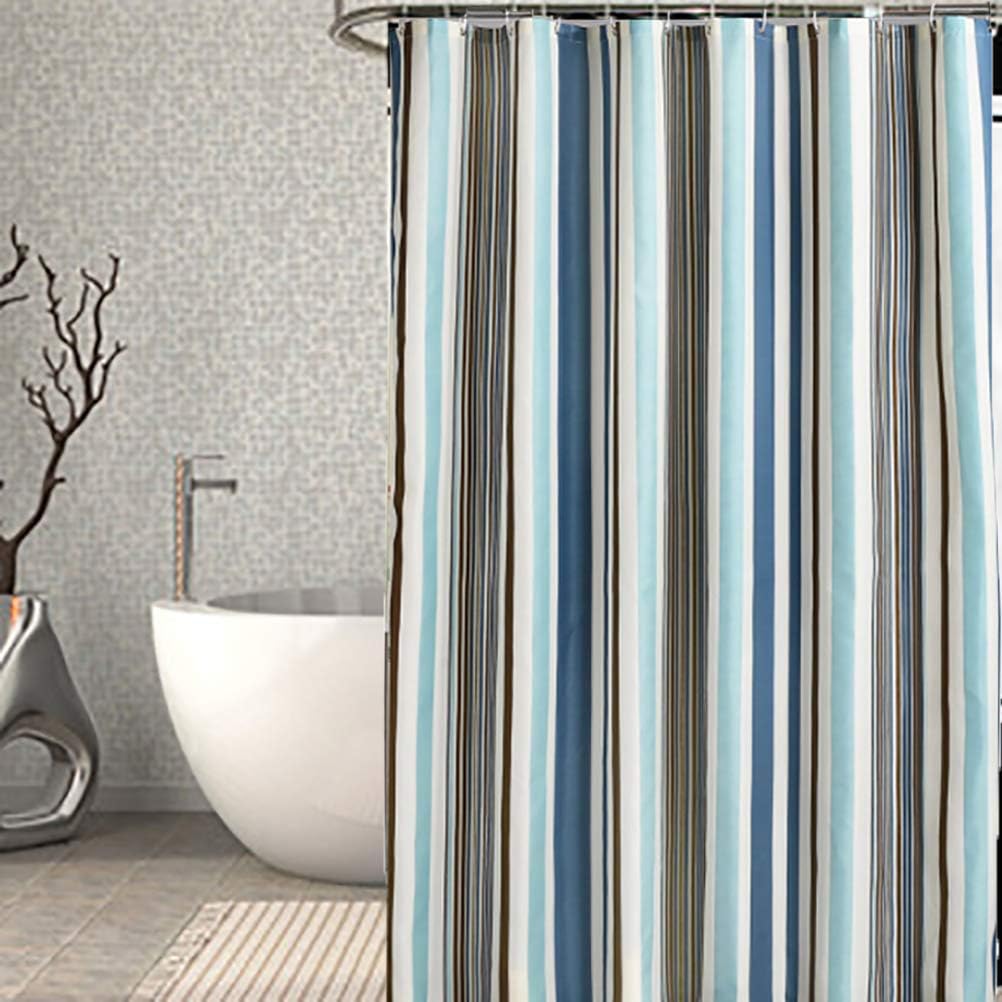Cortina De Baño A Rayas Romántica Lona De Poliéster Espesada A Prueba De Moho Cortina De Baño