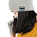 Homedeco Soft Warm Beanie Hat Wireless Bluetooth Smart Cap Headset Headphone Speaker Mic Bluetooth Hat with Touchscreen Gloves (Light Gray)