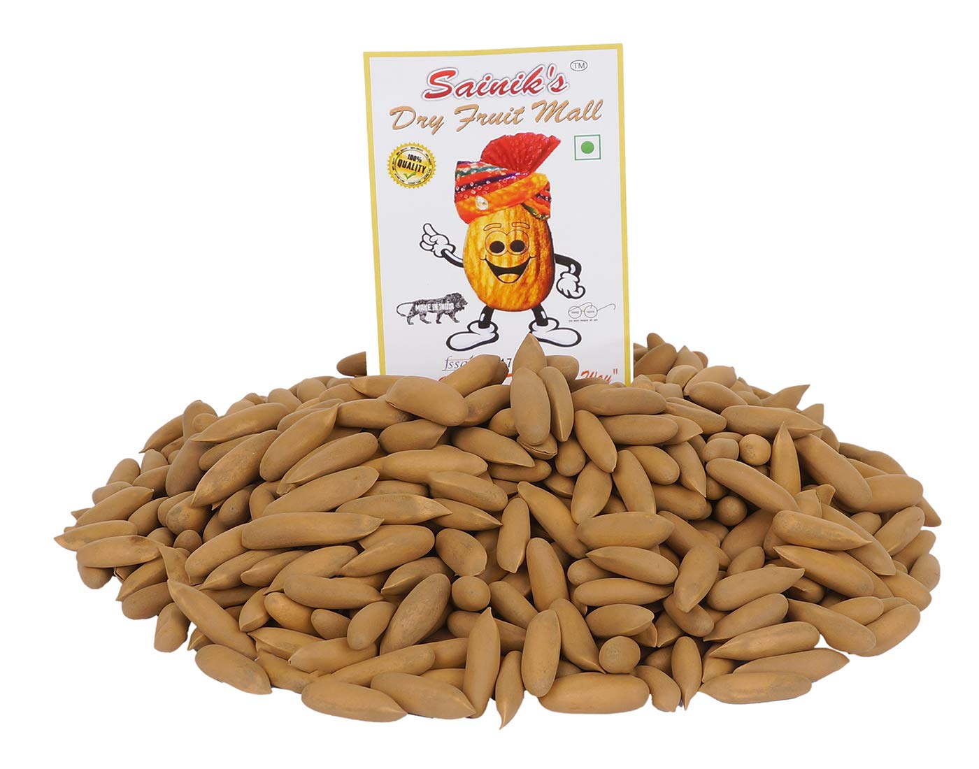 Sainik's Dry Fruit Mall Pine Nuts Shelled Chilgoza Dry Fruit with Shell