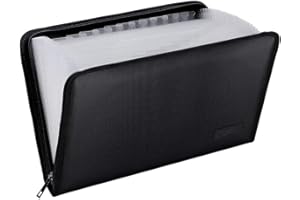 ENGPOW Expanding File Folder Important Document Organizer Fireproof Document Bag-A4 Size, 25 Pockets,Color Labels,Non-Itchy Silicone Coated Portable Filing Organizer Folder(14.3" x 9.8")