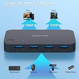 BENFEI USB 3.0 2-Input 4-Output KVM Switch for 2 PCs view 2