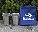 Sharkleap 12 oz Stainless Steel Cups (2 Pack) - Safe Tumblers for Kids, Toddlers and Adults - Great Camping Mugs with Pouch Bag