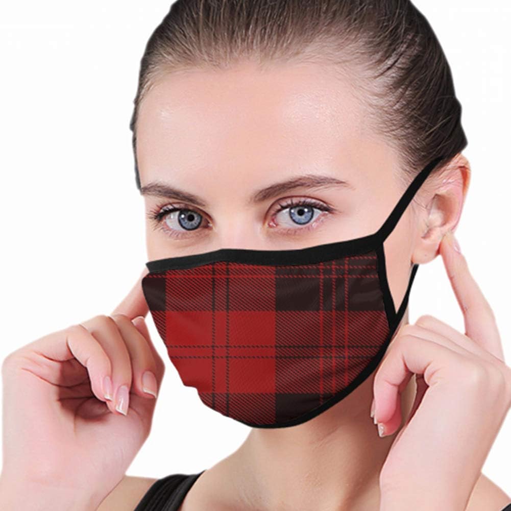 Tartan Plaid Scottish Abstract Beauty Fashion Anti Air Respirator Breathable Pollution Masks Carbon Activated Filtration N95 Anti Bacterial Face Pollution Mask -Reusable Reusable Comfy