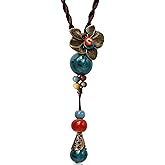 NABROJ Long Bohemian Beaded Necklace Costume Jewelry for Women, Women's Y Necklaces Antique Multicolor Statement Valentines Day Gifts