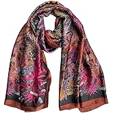 Acotavie Scarfs for Women Dressy Fashion Scarves Long Floral Pattern Scarf Lightweight Sunscreen Shawls