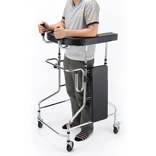 Tx The Elderly Folding Walking Aid Attached with Seat Board FourLegged