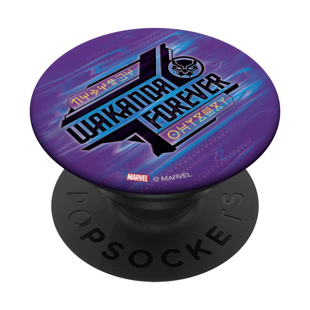 Marvel Black Panther: Wakanda Forever Diagonal Title & Icon PopSockets Swappable PopGrip