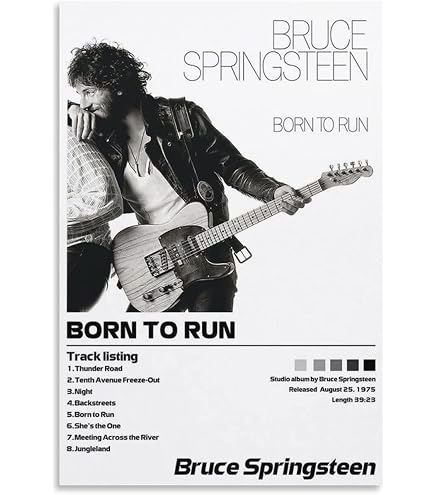 Amazon.com: GUOSHIKA Bruce Springsteen Born to Run Canvas Poster