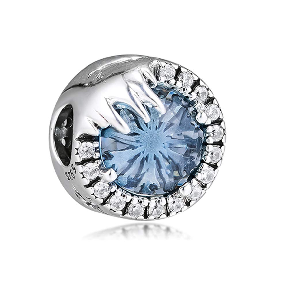 PANDOCCI 2019 Winter Frozen Crystal Bead 925 Silver DIY Fits for Original Pandora Bracelets Charm Fashion Jewelry