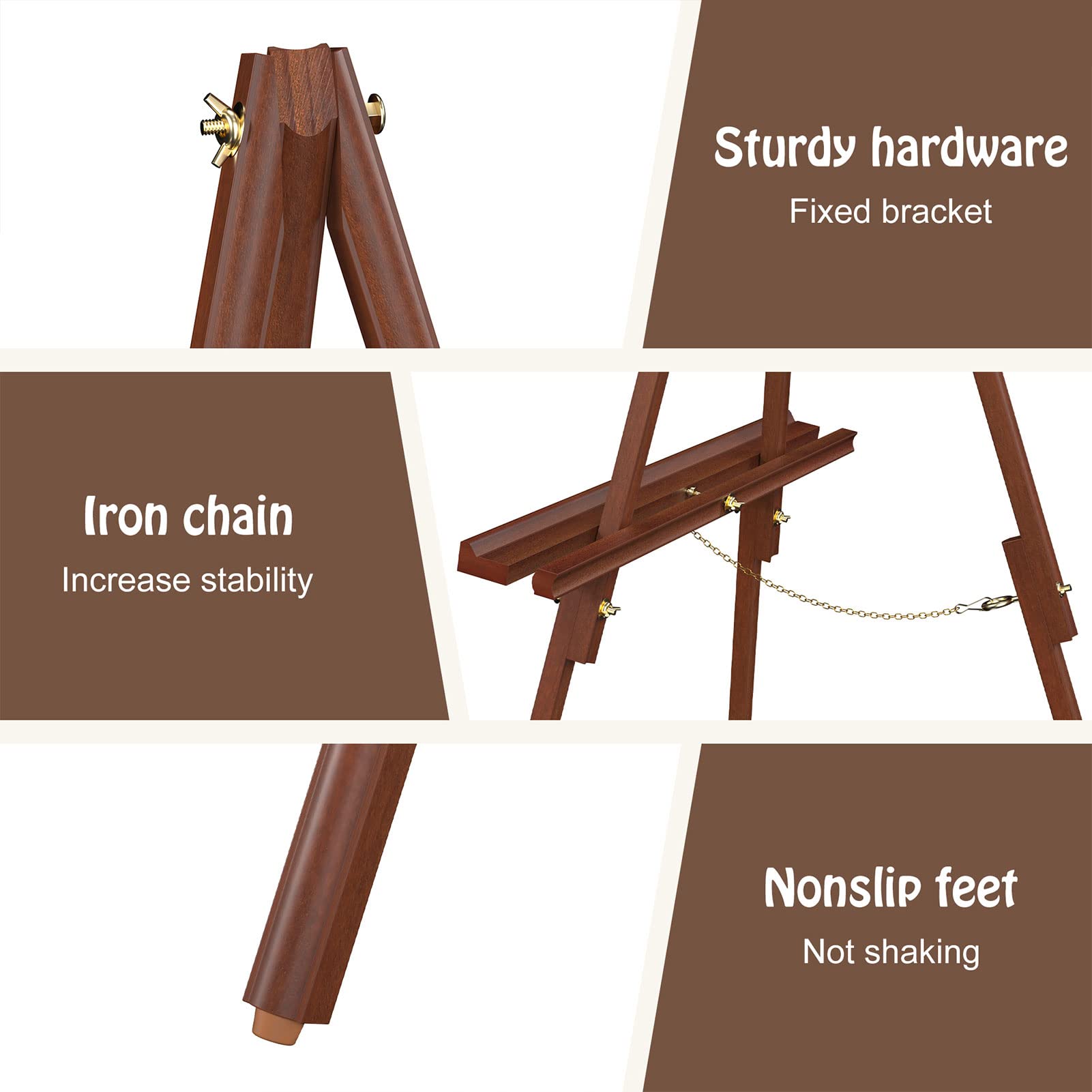 XvmeiMym Wooden Art Easel Stand - 63