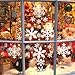 300+ Snowflake Window Clings Christmas Decorations - White Snowflakes Decals for Winter Windows (8 Sheets)