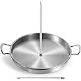 DAKOS al pastor skewer for grill Upgraded Thicken Stainless Vertical Skewer griddle, Barbecue Grill Stand,Vertical Skewer Grill, Great for Tacos Al Pastor, Tacos, Whole Chicken (15.27 x 13.39 x 2.83)