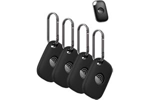 4-Pack for Tile by Life360 Pro Tracker Case, Shockproof Waterproof Silicone Protective Cover with Keychain for Keys, Bags & P