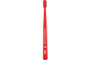 Curaprox CS Kids Toothbrush– for Children Aged 4–12 | Ultra-Soft Gentle Cleaning | 5,500 Curen® filaments | Single Pack | Red