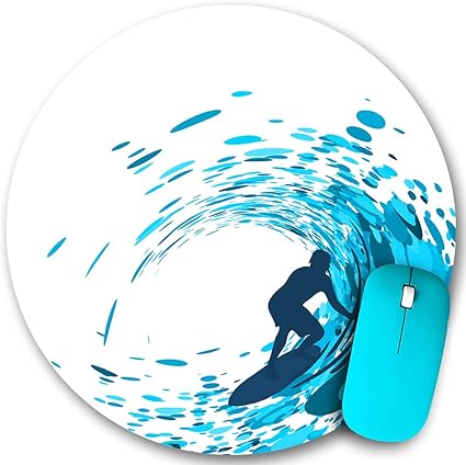 Amazon Patinisa ラウンドマウスパッド 青い波のベクトルサーファーシルエット Pc ノートパソコン オフィス用 円形 デスクマット ズされたゲーミングマウスパッド 滑り止め 耐久性が 0mmx0mm Patinisa マウスパッド 通販