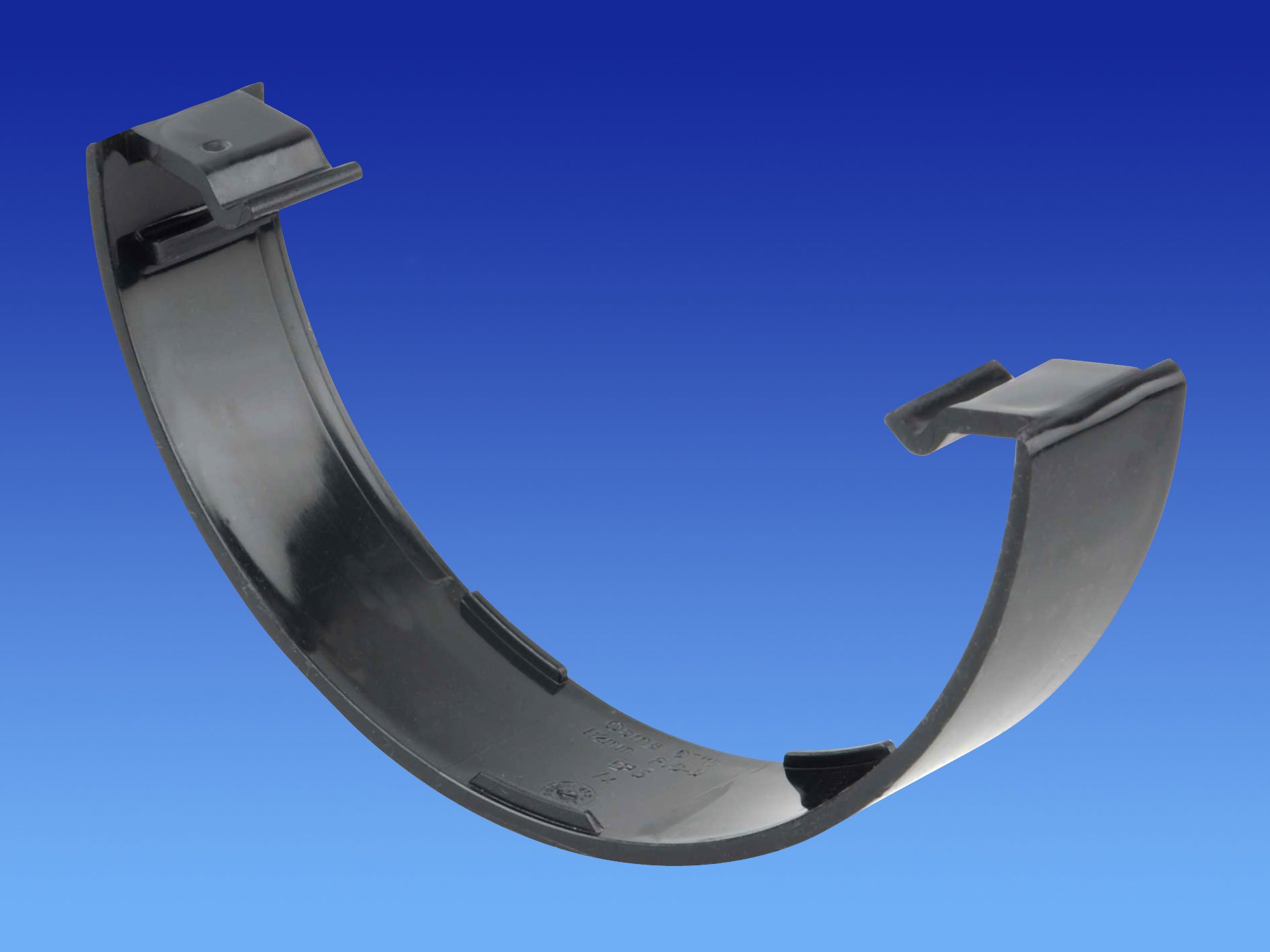 Pack of 2 x Wavin OSMA 0T116 Spare/Replacement Clips for 112mm Round Style guttering (Black)