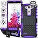 ElBolt LG G3 Vigor / G3 Mini / G3 Beat/ G3s D725 D722 Case - 3 in 1 Bundle Armor Grenade Stand Hard Gel Case - Purple with Free Ultra-Sensitive Stylus Pen and Premium Screen Protector by ElBolt TM