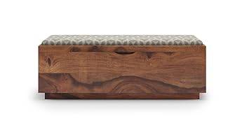 Urban Ladder Zephyr Sheesham Wood Blanket Box (Matte Finish, Teak)