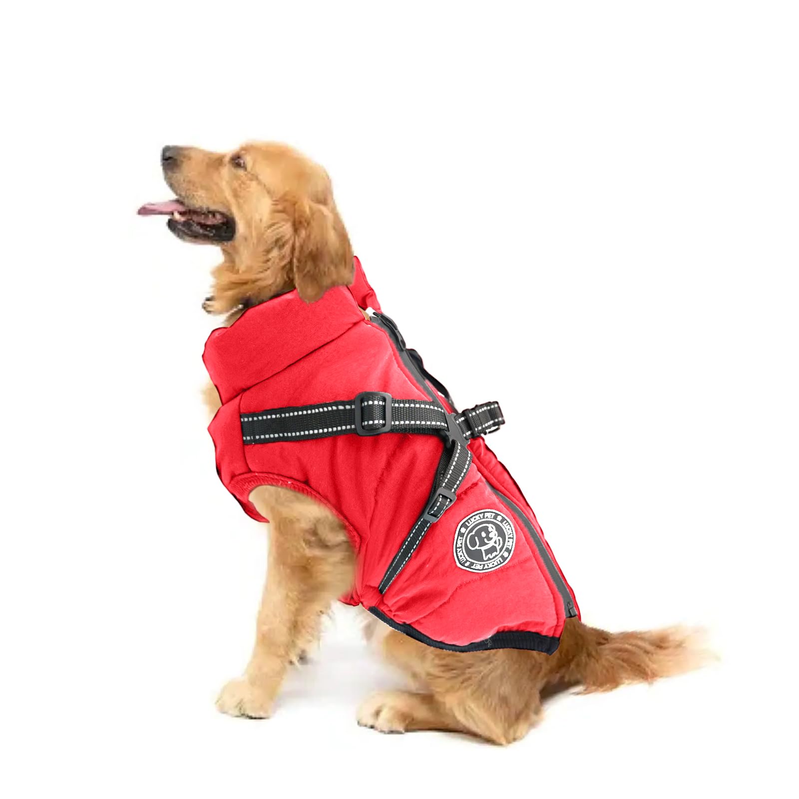 Waterproof Dog Coat with Harness Built in,Warm Winter Coat for Dogs,Dog Jacket for Small Medium Large Dogs