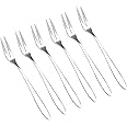 6Pcs Professional Escargot Forks, Mini Forks for Oyster and Shellfish, Appetizers Tasting Forks, Cocktail Fruit Forks